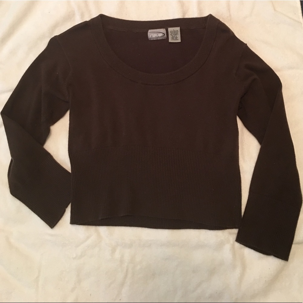 Brown Rave crop top